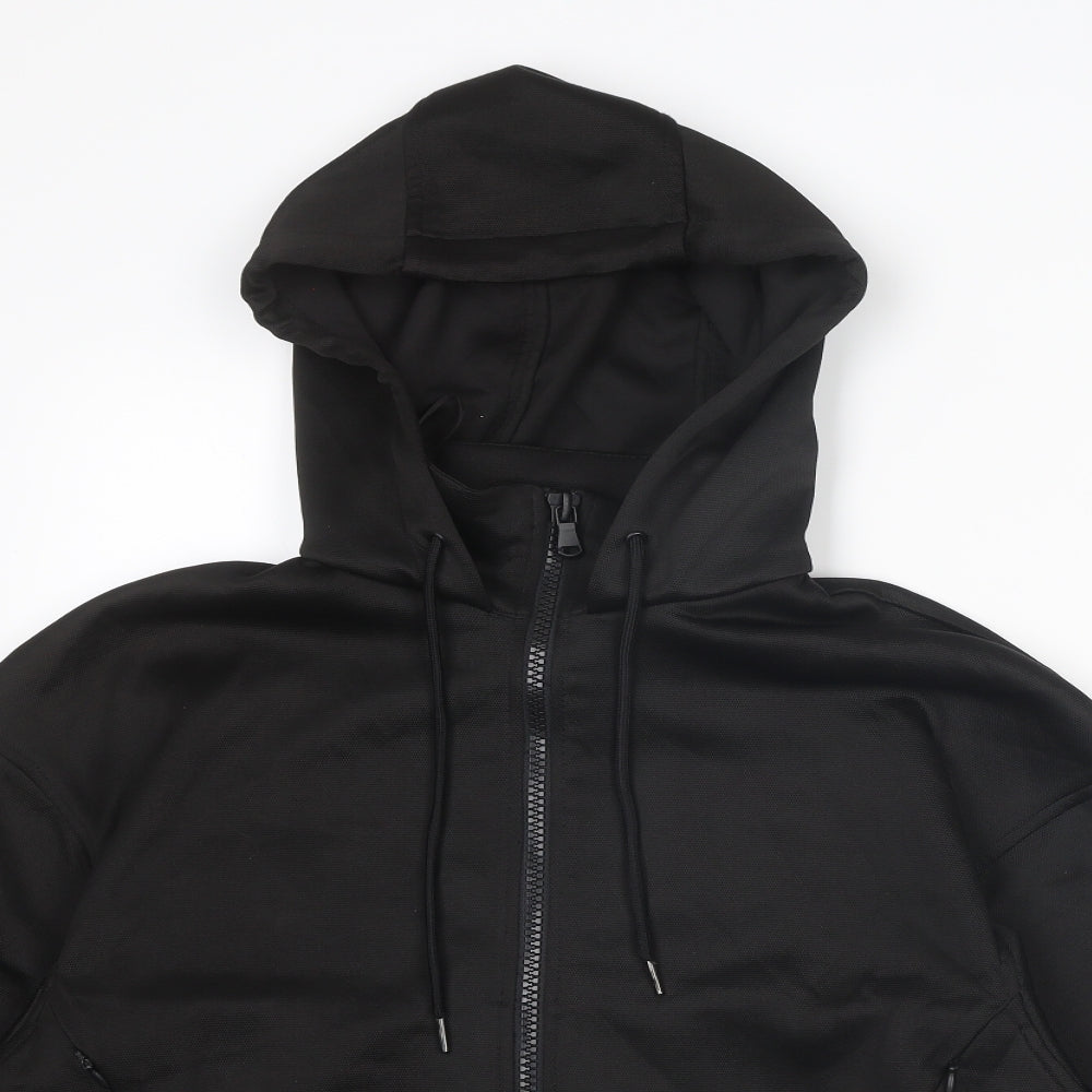 Zara Womens Black Polyester Full Zip Hoodie Size XS Zip