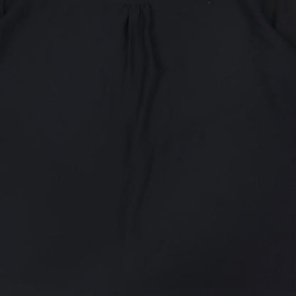 Polo Garage Womens Black Polyester Basic Blouse Size 10 V-Neck