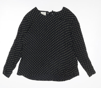 Womens UK Size M Masai Black Basic Blouse