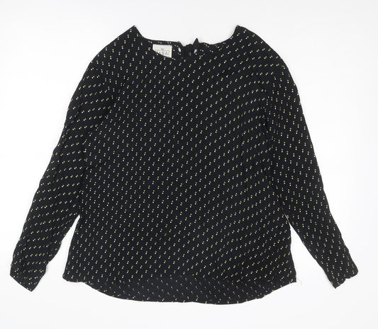 Womens UK Size M Masai Black Basic Blouse