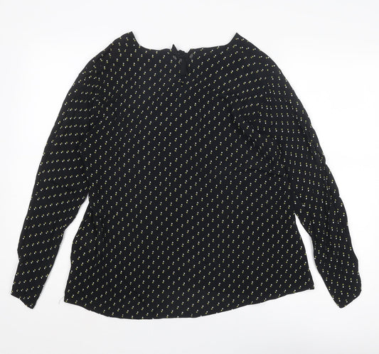 Womens UK Size M Masai Black Basic Blouse