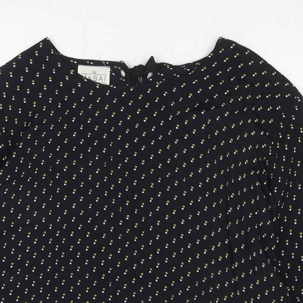 Womens UK Size M Masai Black Basic Blouse
