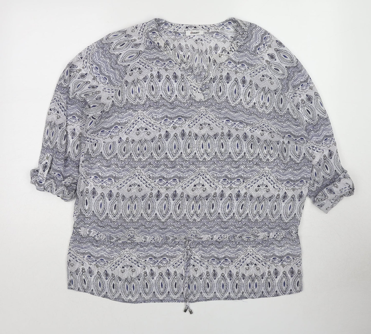 Womens UK Size 18 Damart Multicoloured Basic Blouse