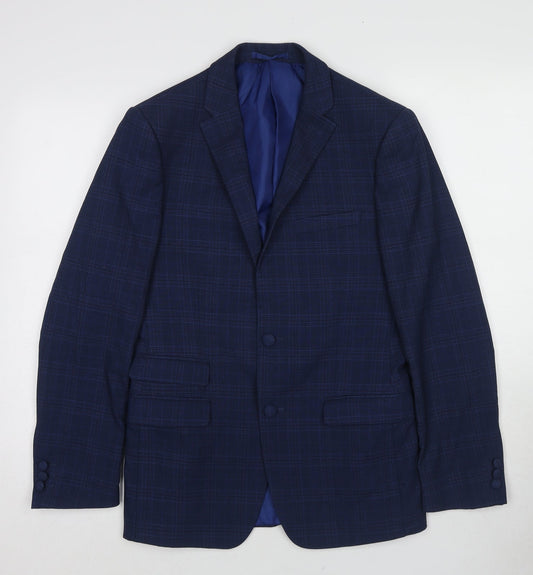 Mens UK Size 36 One Six 5ive Regular Blue Suit Jacket