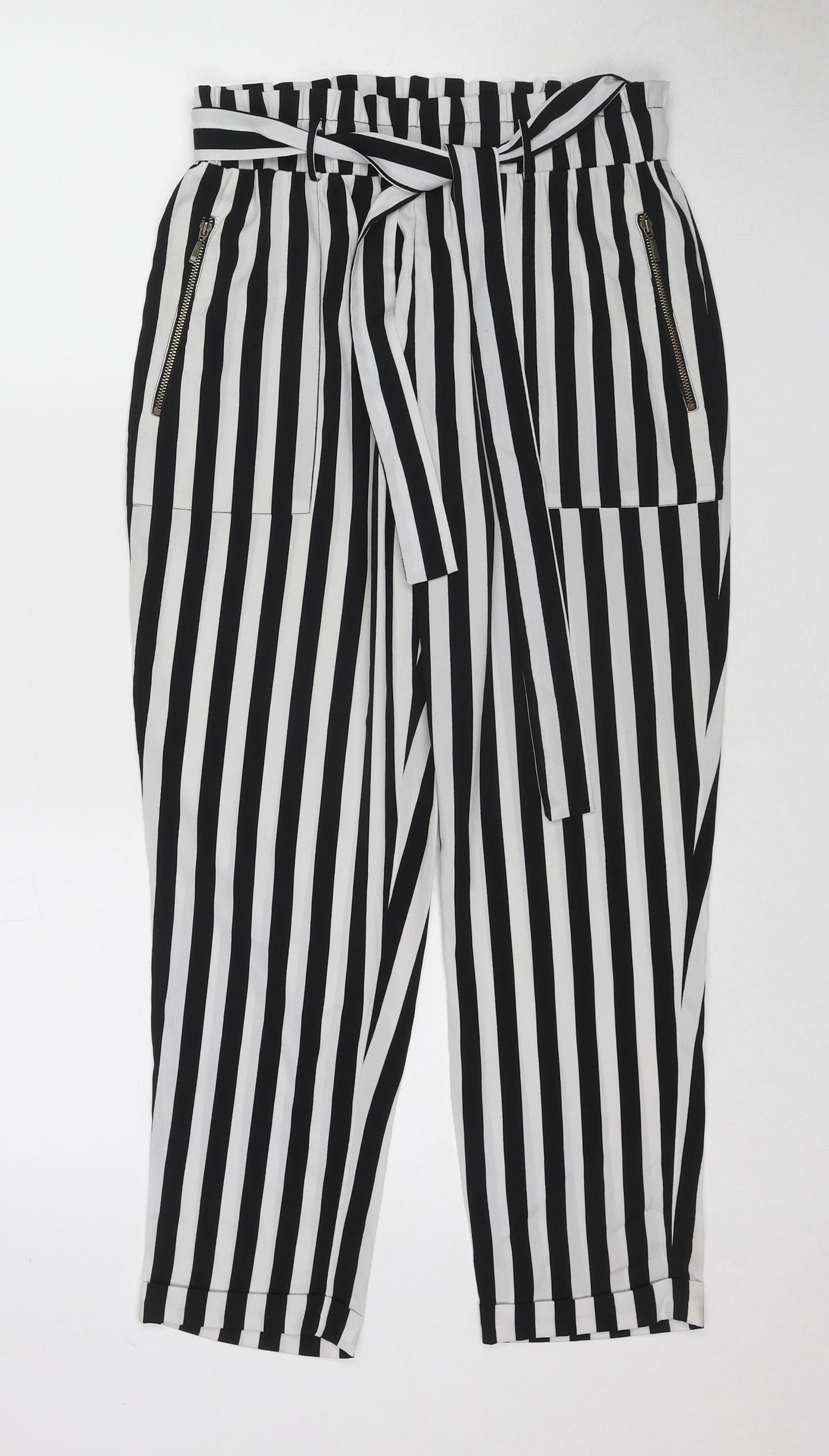 Womens UK Size M VERO MODA Regular Fit  Black Trousers
