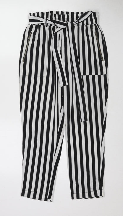 Womens UK Size M VERO MODA Regular Fit  Black Trousers