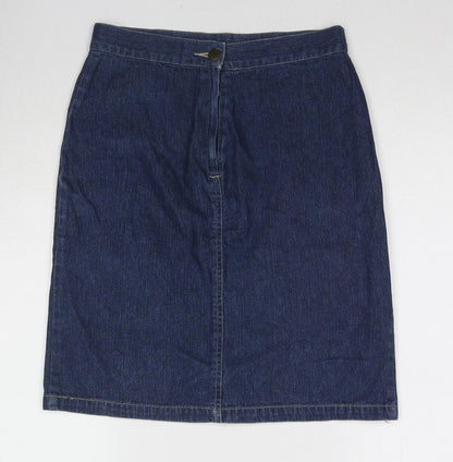 Womens UK Size 10 Topshop A-Line Denim Skirt