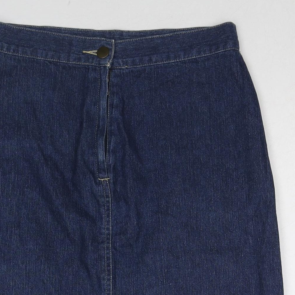 Womens UK Size 10 Topshop A-Line Denim Skirt