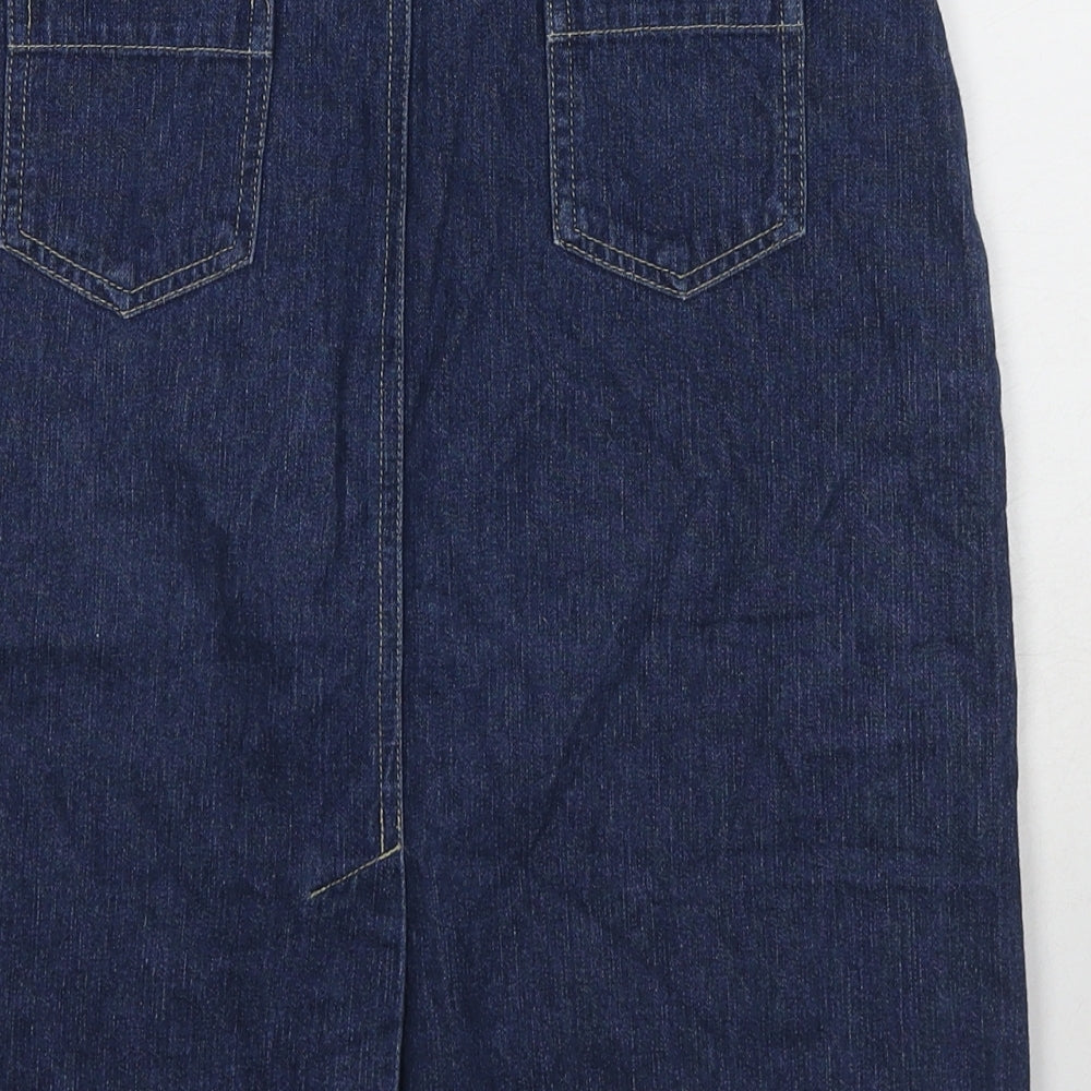 Womens UK Size 10 Topshop A-Line Denim Skirt