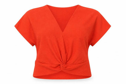 Womens UK Size L Zara Orange Basic Blouse