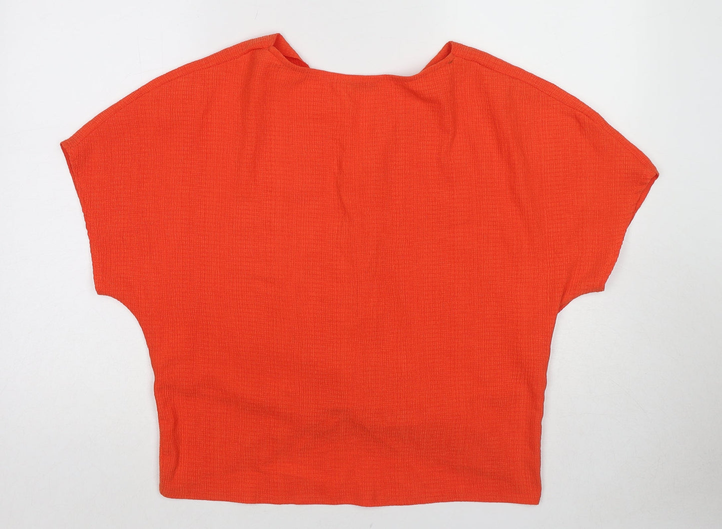 Womens UK Size L Zara Orange Basic Blouse
