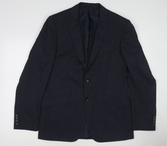 Mens UK Size 44 Marks and Spencer Regular Blue Suit Jacket