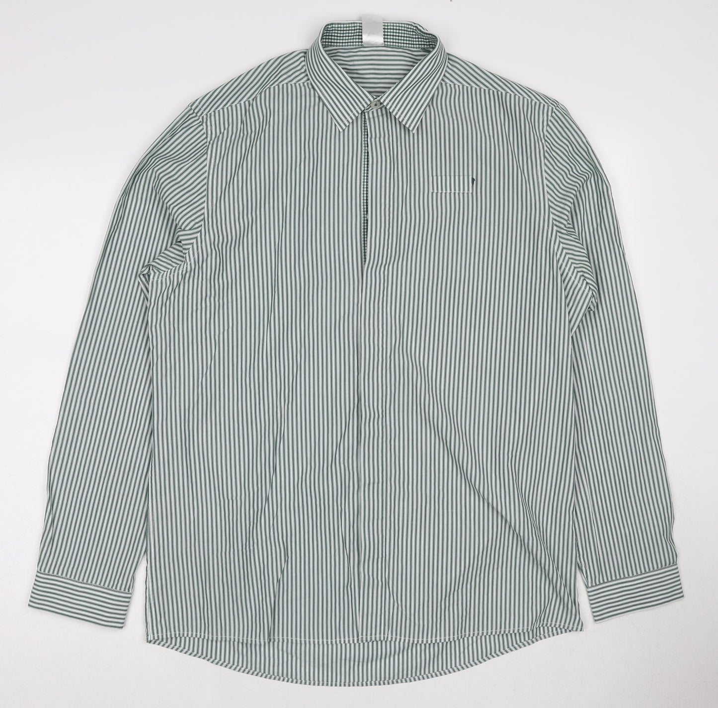 Womens UK Size 16 Dimensions Green Basic Button-Up