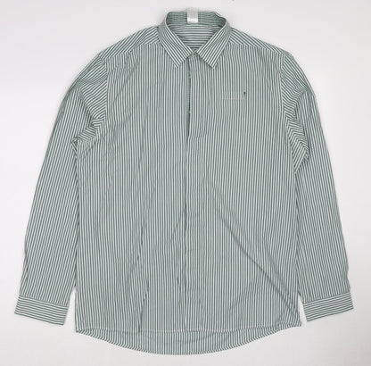 Womens UK Size 16 Dimensions Green Basic Button-Up
