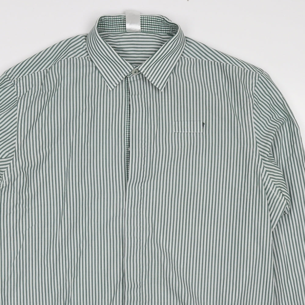 Womens UK Size 16 Dimensions Green Basic Button-Up