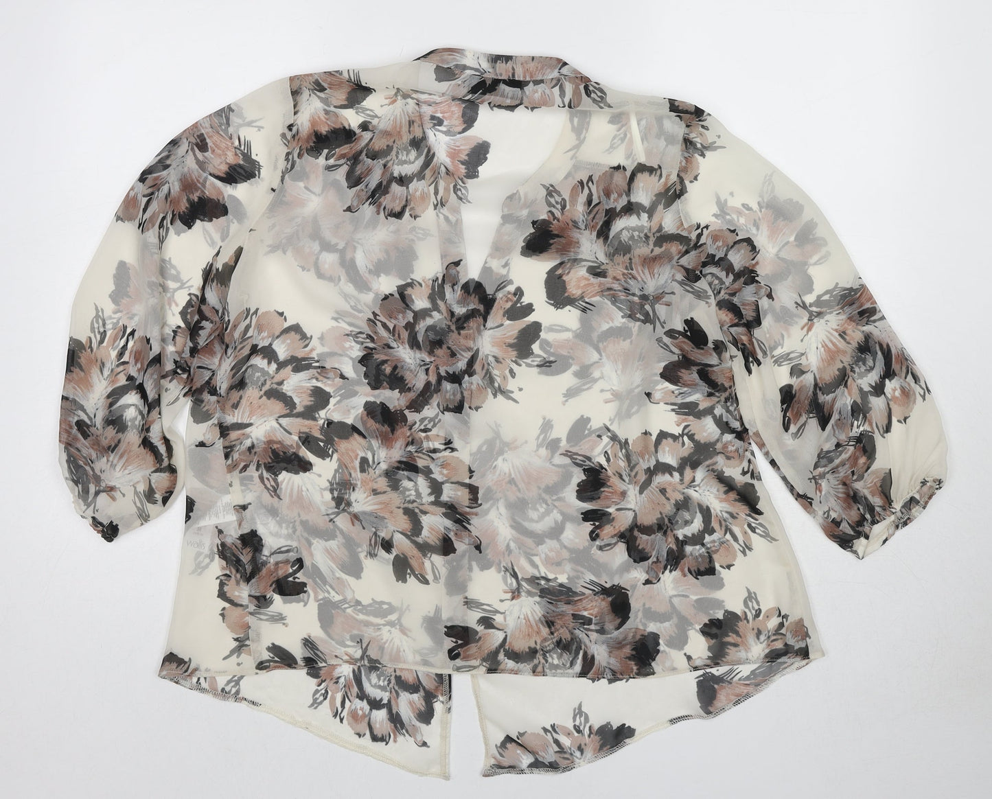 Womens UK Size M Wallis Multicoloured Basic Button-Up