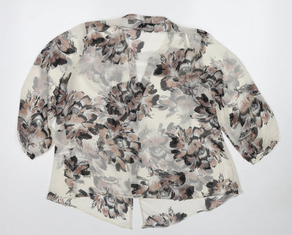 Womens UK Size M Wallis Multicoloured Basic Button-Up