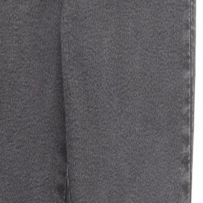 Miss Selfridge Womens Grey Cotton Skinny Jeans Size 8 L25 in Regular Zip