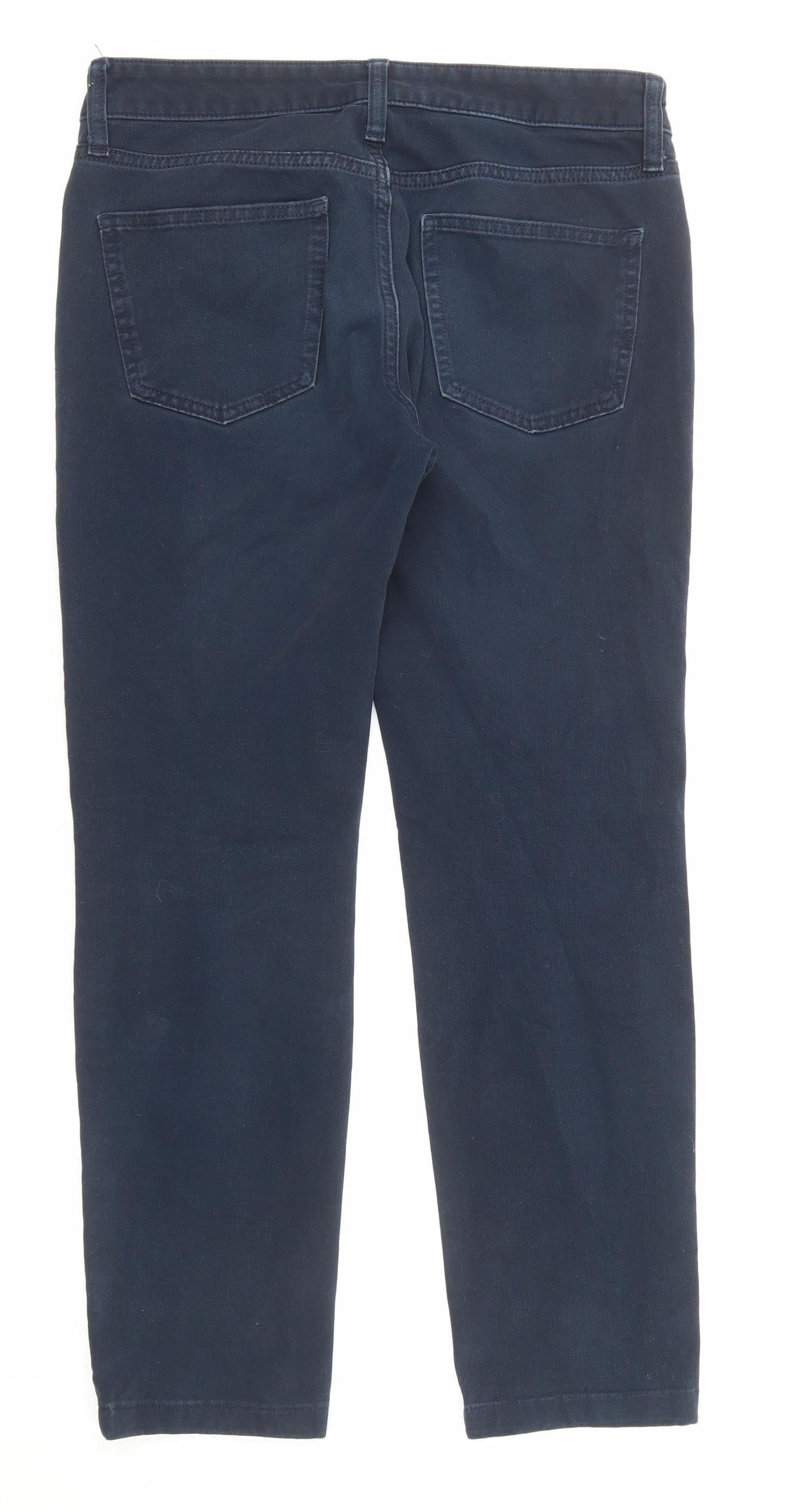 Uniqlo Womens Blue Cotton Straight Jeans Size 29 in L26 in Regular Zip