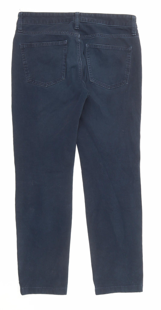 Uniqlo Womens Blue Cotton Straight Jeans Size 29 in L26 in Regular Zip