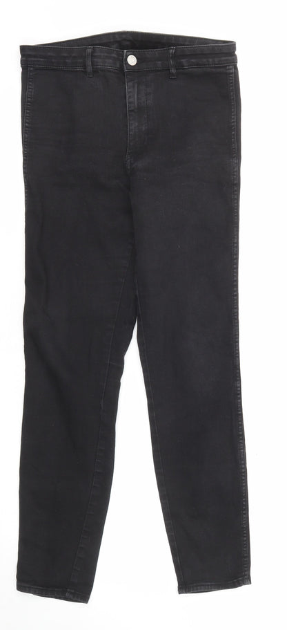 Womens UK Size 27 in H&M Regular Fit Skinny Black Jeans