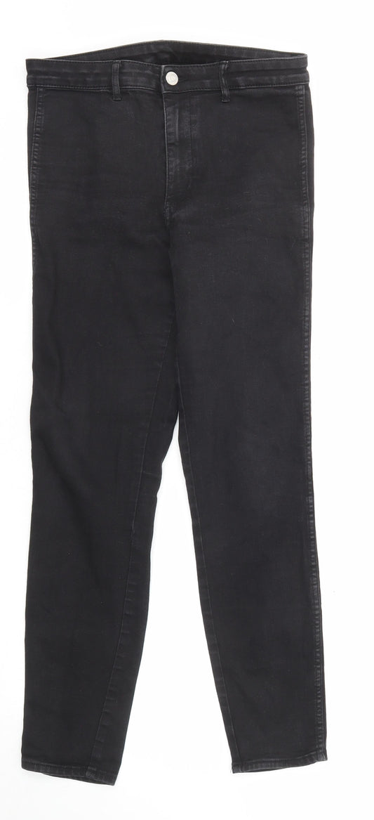 Womens UK Size 27 in H&M Regular Fit Skinny Black Jeans