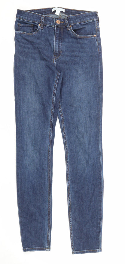 Womens UK Size 8 H&M Regular Fit Skinny Blue Jeans
