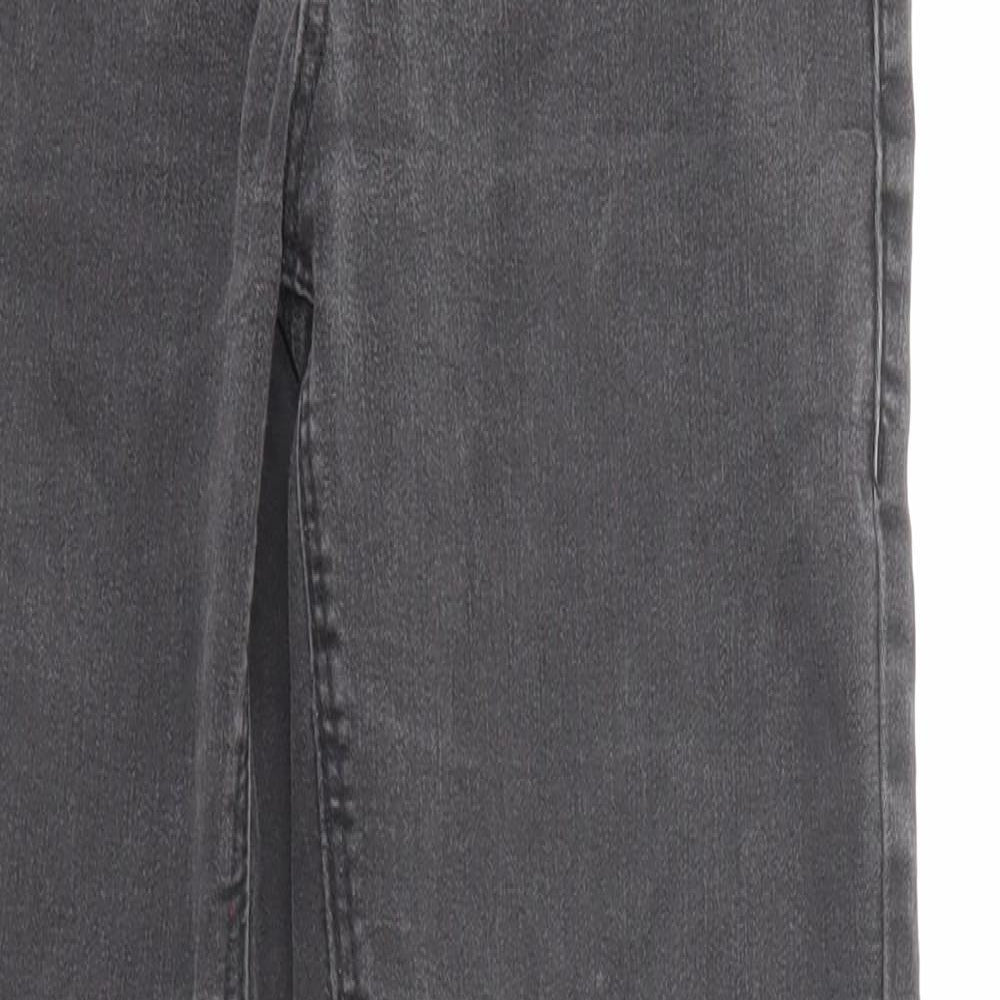 Dorothy Perkins Womens Grey Cotton Skinny Jeans Size 8 L28 in Regular Zip