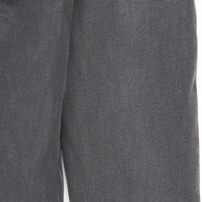 Dorothy Perkins Womens Grey Cotton Skinny Jeans Size 8 L28 in Regular Zip