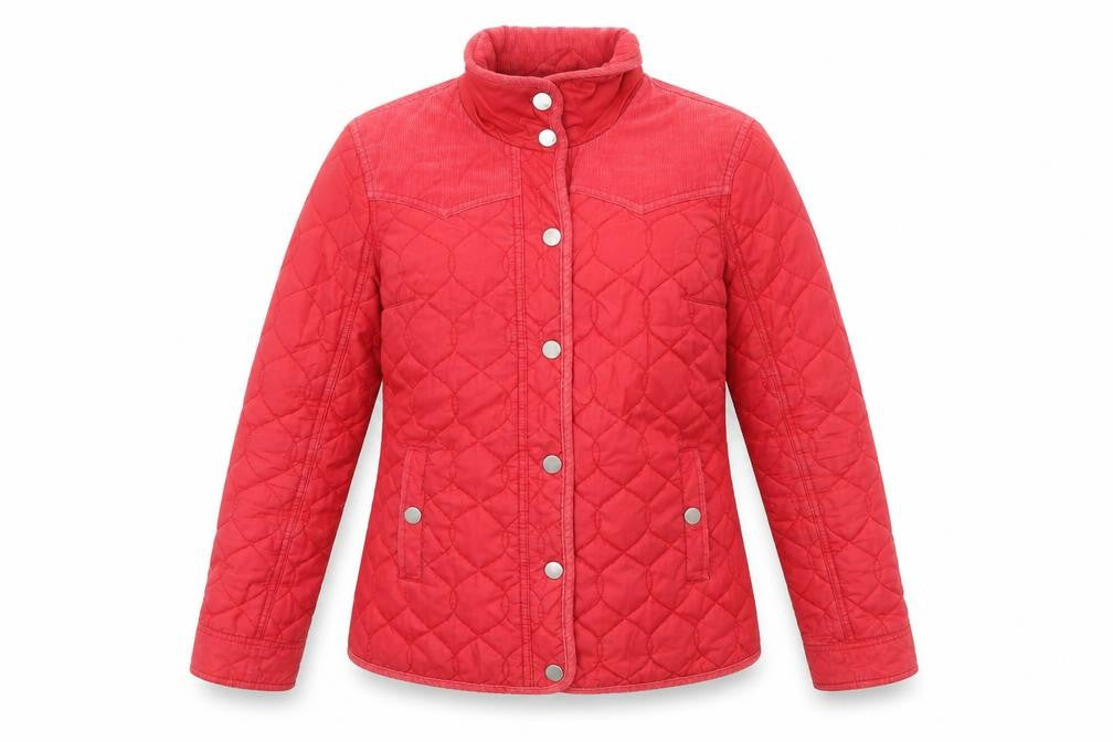 Womens UK Size 6 NEXT Red Quilted Coat