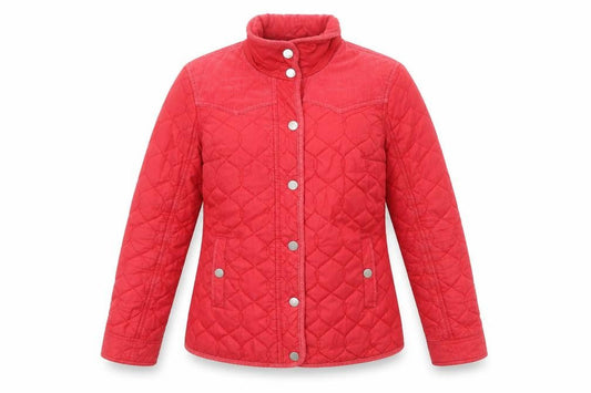 Womens UK Size 6 NEXT Red Quilted Coat