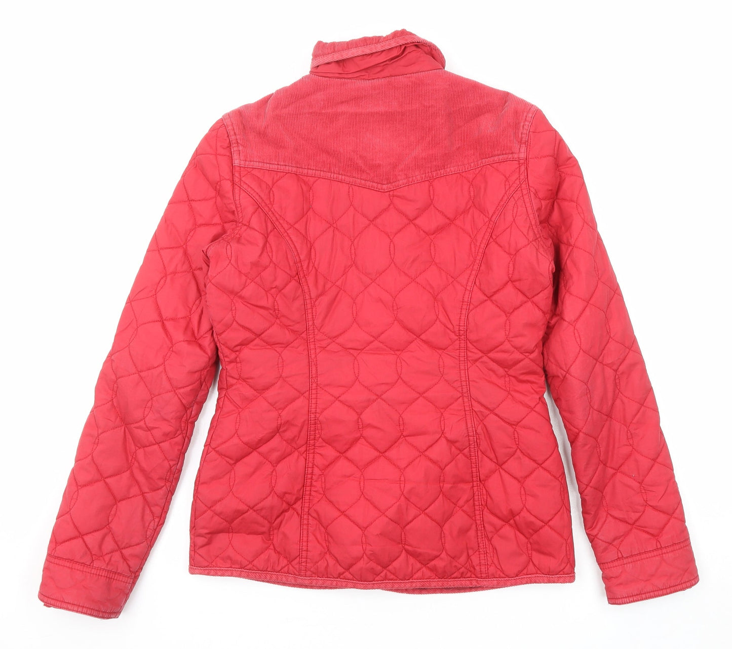 Womens UK Size 6 NEXT Red Quilted Coat
