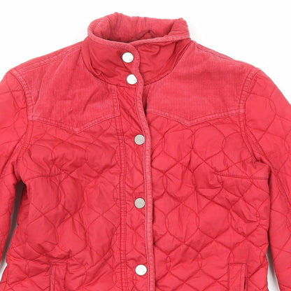 Womens UK Size 6 NEXT Red Quilted Coat