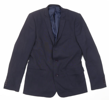 ASOS Mens Blue Polyester Jacket Suit Jacket Size 40 Regular