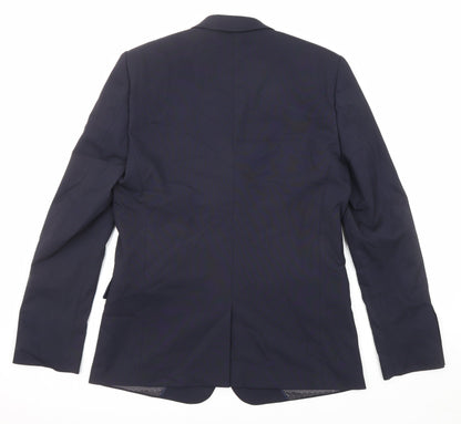 ASOS Mens Blue Polyester Jacket Suit Jacket Size 40 Regular