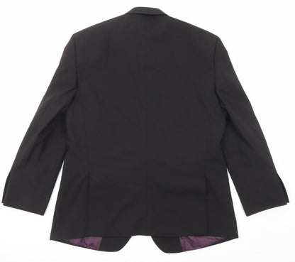 Mens UK Size 42 Greenwoods Regular Black Suit Jacket