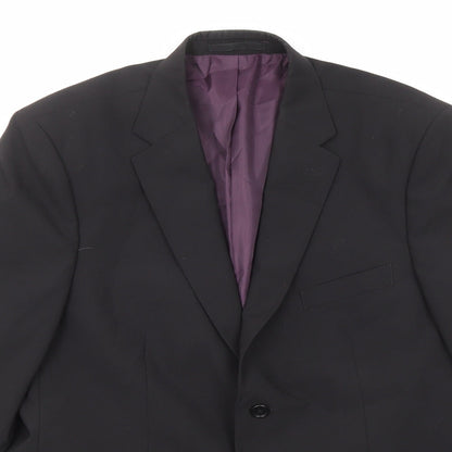 Mens UK Size 42 Greenwoods Regular Black Suit Jacket