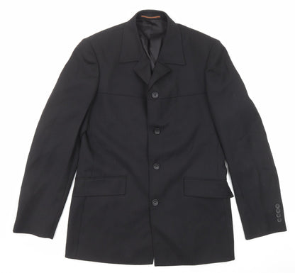 Mens UK Size 40 Topman Regular Black Suit Jacket