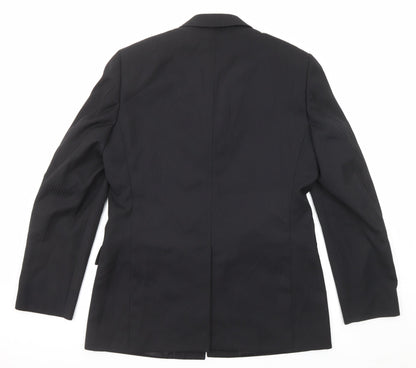 Mens UK Size 40 Topman Regular Black Suit Jacket
