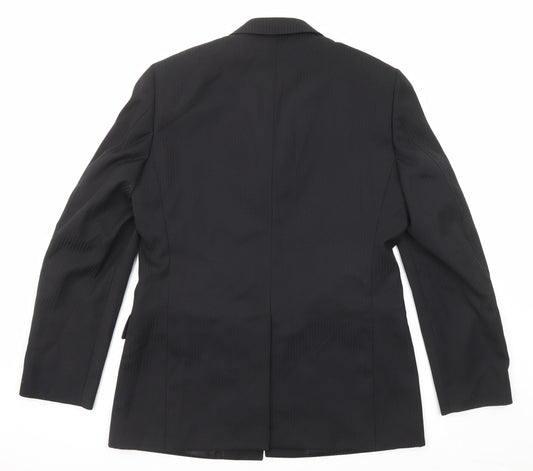 Mens UK Size 40 Topman Regular Black Suit Jacket