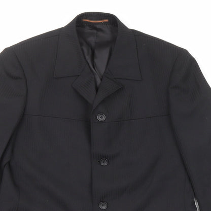 Mens UK Size 40 Topman Regular Black Suit Jacket