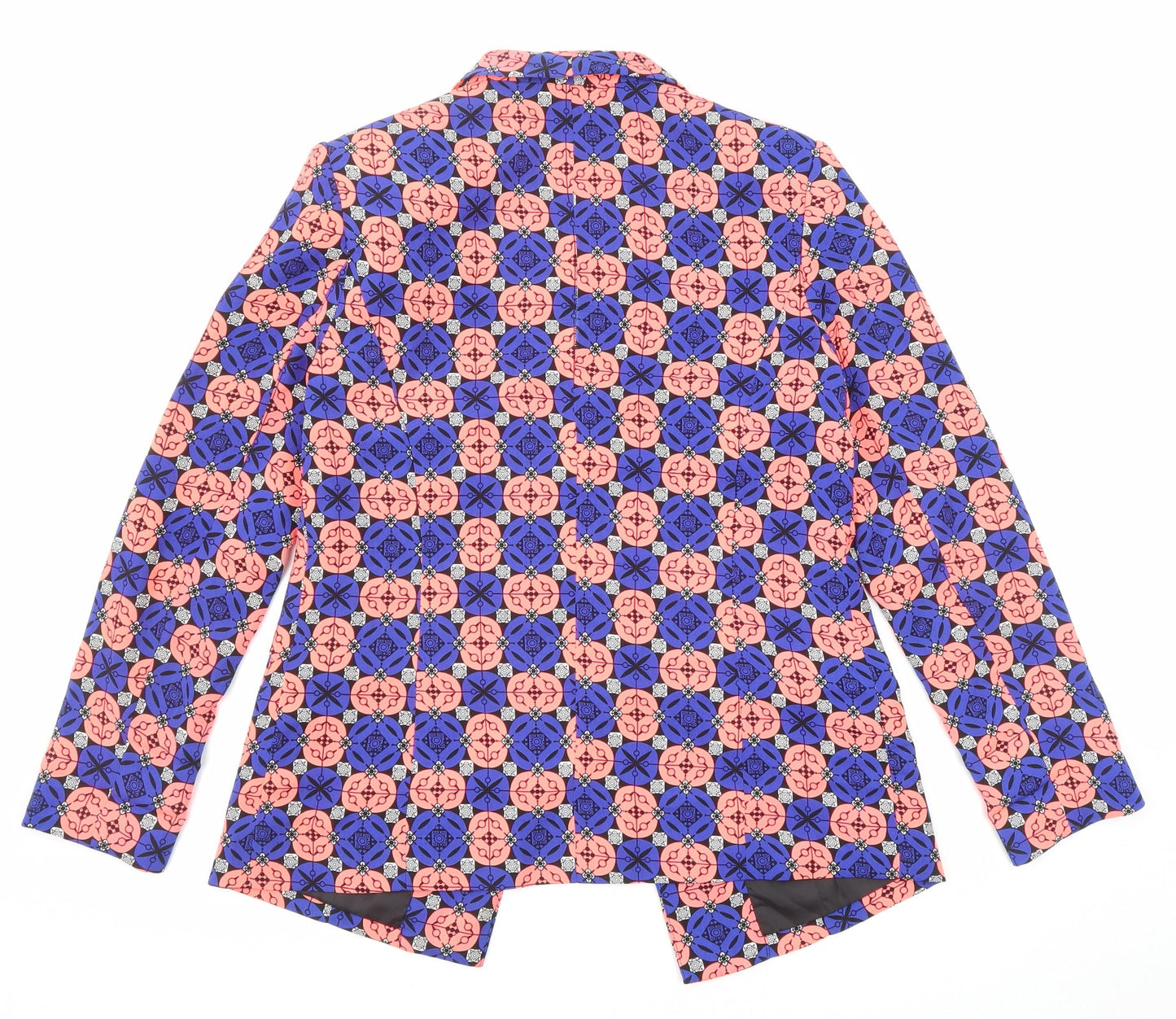 Ribbon Womens Multicoloured Geometric Jacket Blazer Size 10