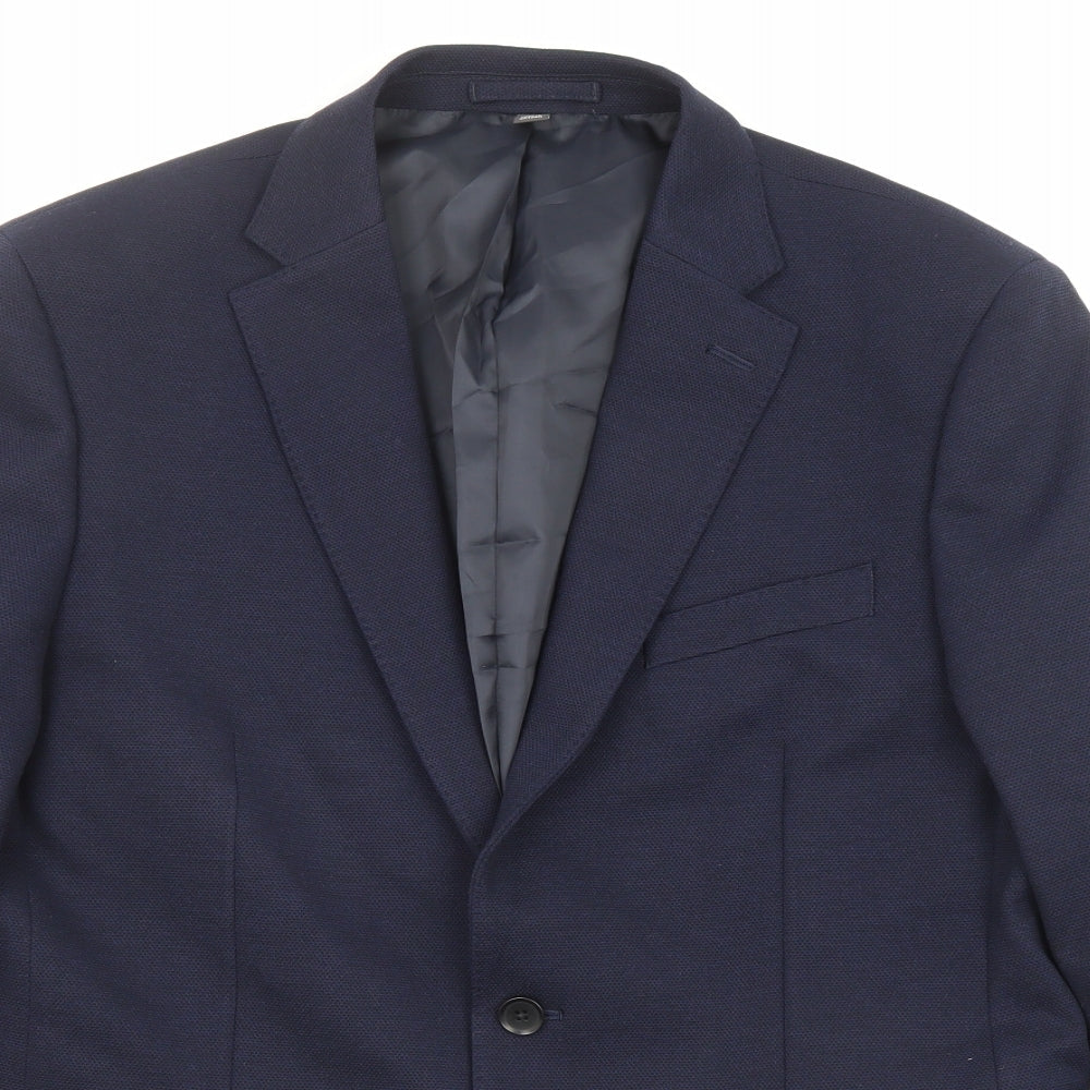 Mens UK Size 42 Marks and Spencer Regular Blue Suit Jacket