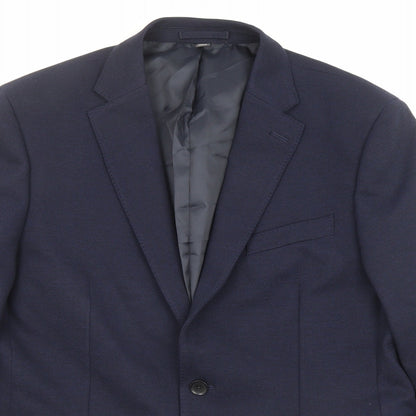 Mens UK Size 42 Marks and Spencer Regular Blue Suit Jacket