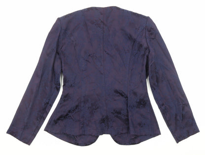 Nah Nah Womens Purple Jacket Size 10 Button - Lace Detail