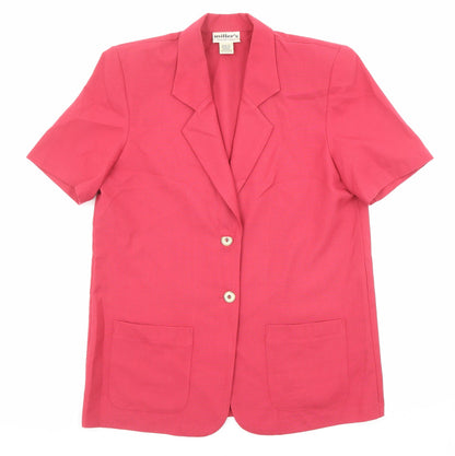 Miller's Womens Pink Polyester Basic Button-Up Size 12 Collared