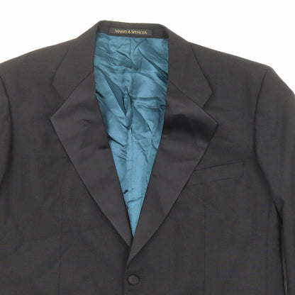 Mens UK Size 42 Marks and Spencer Regular Black Suit Tuxedo