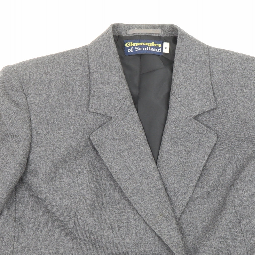 Gleneagles of Scotland Womens Grey Jacket Blazer Size 14 Button