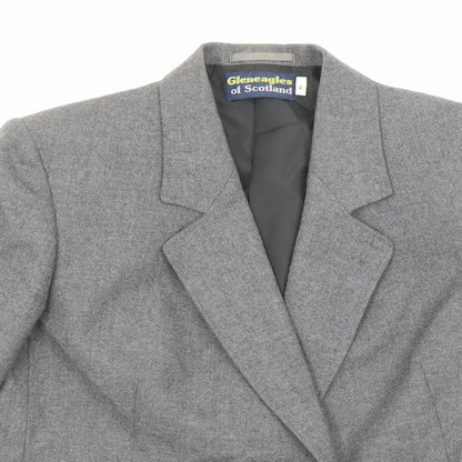 Gleneagles of Scotland Womens Grey Jacket Blazer Size 14 Button