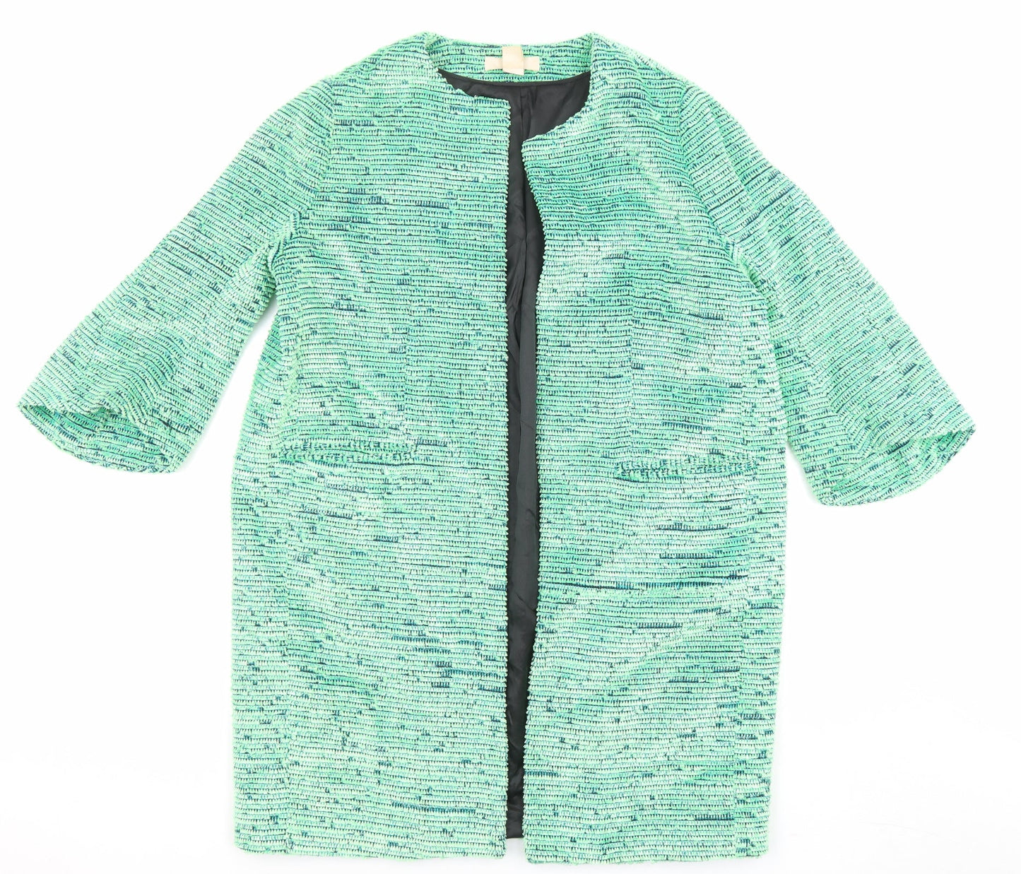 Womens UK Size 8 H&M Green Kimono Coat